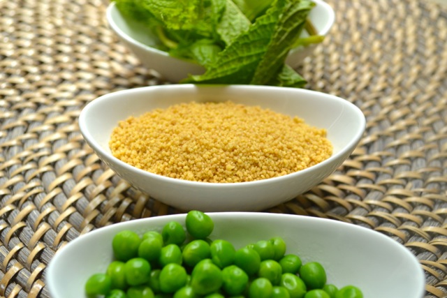 Ingredients: Recipe: Whole Wheat Couscous with Mint and Peas 