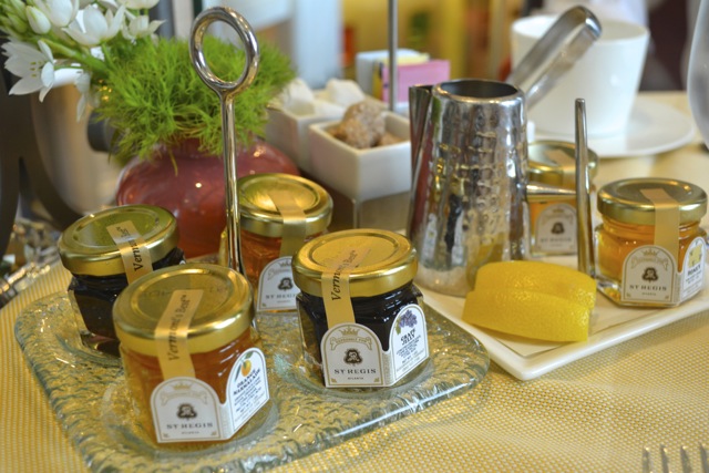 St. Regis Afternoon Tea: Condiments for Tea and Scones