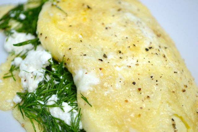 Goat Cheese and Dill Omelette 