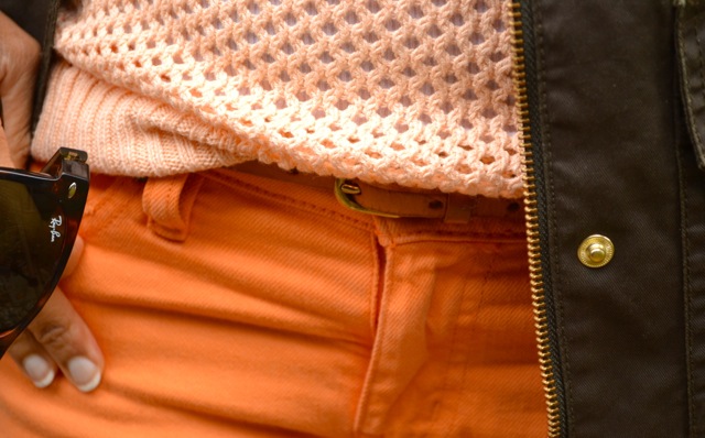 Jeans + Open Knit Sweater + Jacket 