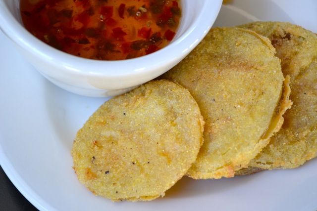 Fried Green Tomatoes with Pepper Jelly 