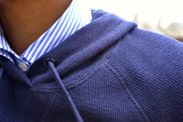 Anchor Hooded Sweatshirt + Stripe Button Down Shirt 