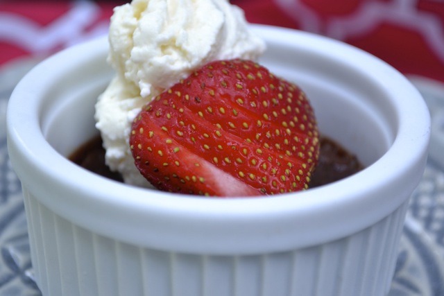 Recipe: Chocolate Pots de Creme with Whipped Cream and Strawberries 6