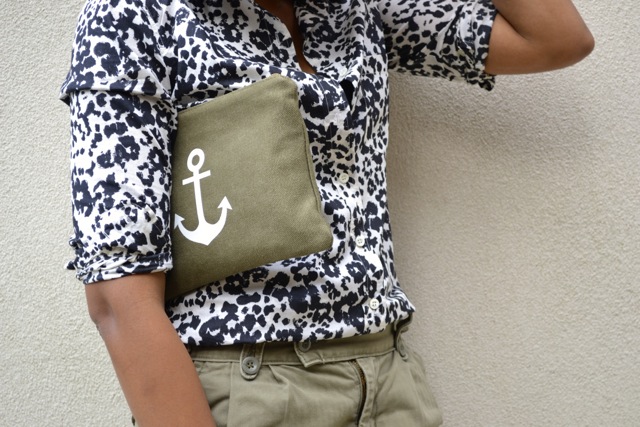 Snow Cat Print, Olive, and Just One Anchor :-)