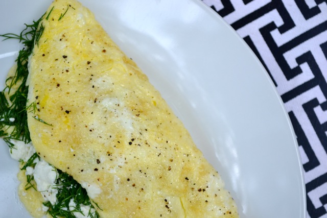 Recipe: Goat Cheese and Dill Omelette 